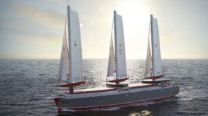 French Sail Cargo Company presenta planes para un buque de carga a vela de 200 TEU